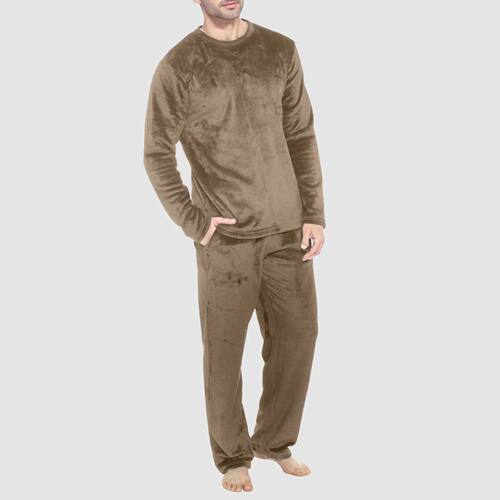 Warm Velvet Mens Winter Fleece Pajamas New Thickened Warm Lo