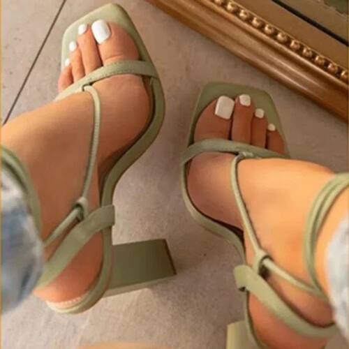 Women Sandals Summer Fashion Women High Heel Strap Slingback