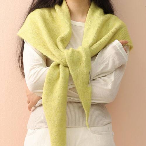 Women's Wool Knitted Triangle Scarf Shawl Autumn Winter Warm