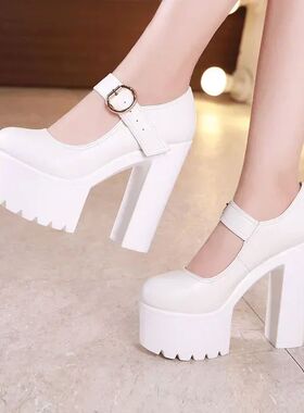 Small Size 32-43 Shallow Soft Leather Mary Janes Women's Pla