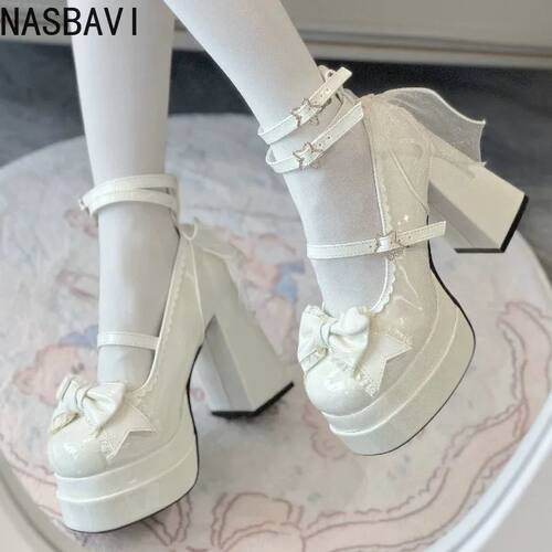 NASBAVI Night Club Platform Women Lolita Pumps Fashion Shall