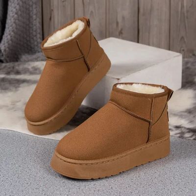 Thick Plush Platform Snow Boots Women Winter Keep Warm Fur C