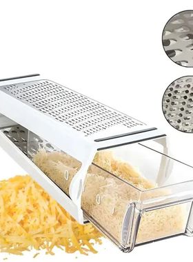 Cheese Grater with Container for Kitchen Vegetable Stainless