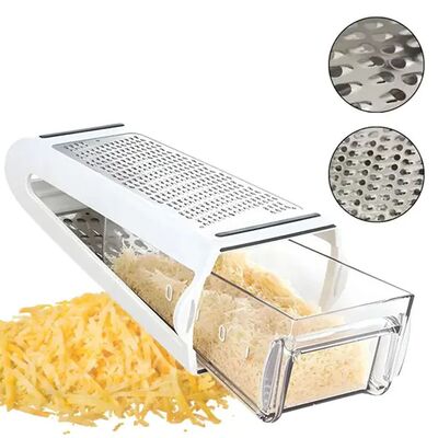 Cheese Grater with Container for Kitchen Vegetable Stainless