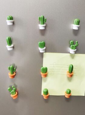 6pcs Cactus Fridge Magnet Refrigerator Magnetic Sticker 3D C