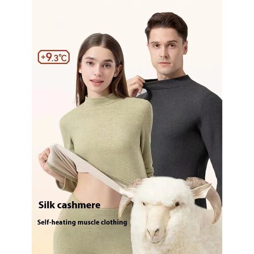 Autumn and Winter Men's Cashmere Silk Thermal Underwear Wome