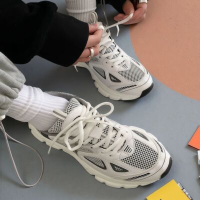 Women's Luxary Chunky Sneakers 2025 trend Fashion Mesh Breat