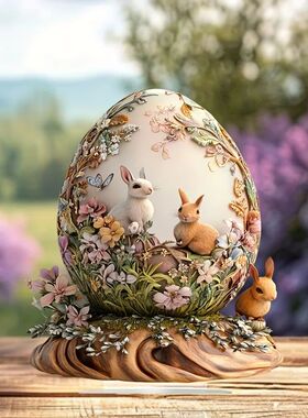 2D Easter Bunny Theme, Suitable for Home,tabletop decoration