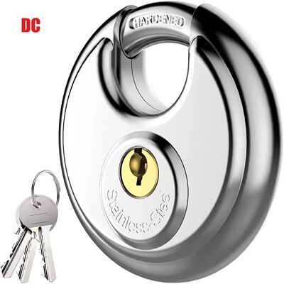 1/2/3PCS 60MM Round Stainless steel Heavy Duty Key Lock Secu