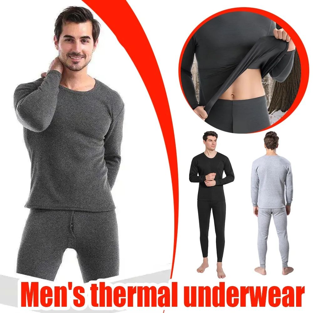 1 Set Thermal Underwear Men Long Johns Men Thermal Underwear