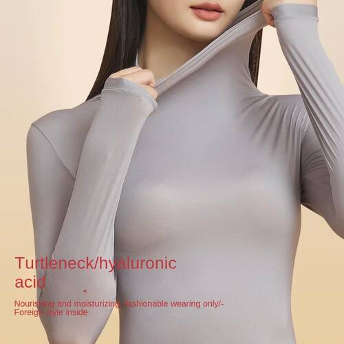 Stacked Collar High Collar Beauty Skin Top for Women High El