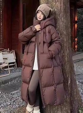 2025 New Winter Cotton Jacket Women's Long Coat Korean Editi