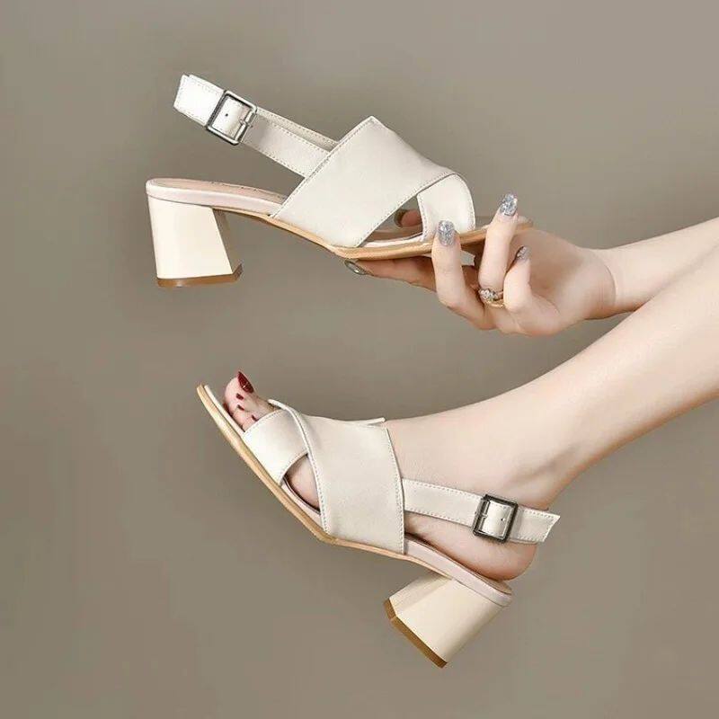 Chunky Platform Roman Heels | 2026 New Women's Open Toe Bloc