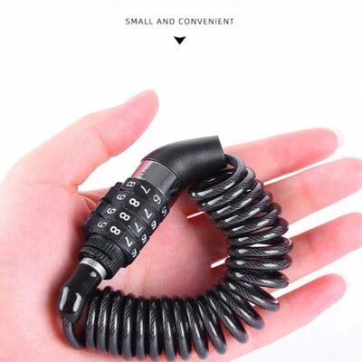 Anti-Theft 4-Digit Combination Lock Steel Cable Chain Bicycl