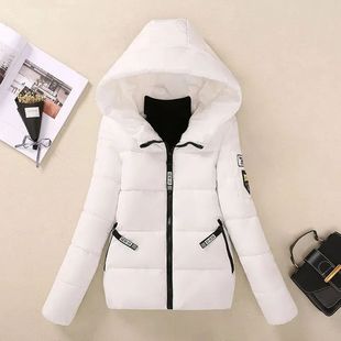2025 New Winter Jacket Women Parkas Hooded Short Coats Femal