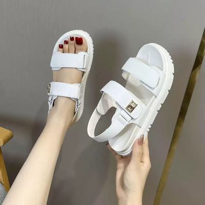 Women's Flat Sandals Comfort Adjustable Double Strap Slip on