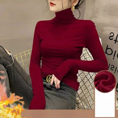 Women's Women Autumn  Turtleneck Pullover Sweater Elegant  F