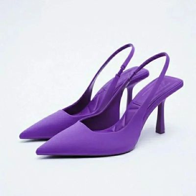 Summer Women Heels Sandals Red Pointed Slingback Sandals Sho