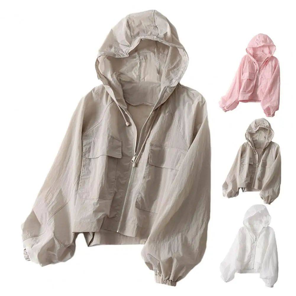 Women Sunscreen Jacket Women's Sun Protection Athletic Hoodi