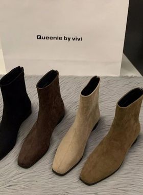 Autumn New Women Fashion Suede Ankle Boots Top Quality Woman