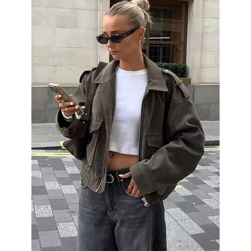 SLTNX Women's 2026 Spring and Autumn Elegant Coat Retro Lape
