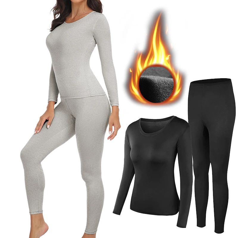 Women Thermal Underwear Set 2 pack Long Johns Ultra Soft Fle