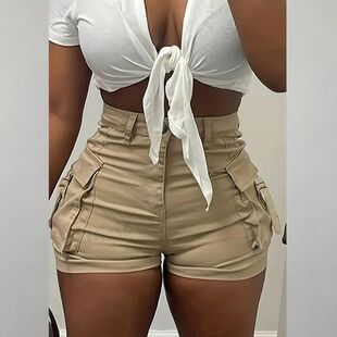 Women's Summer Casual Shorts with Pockets, Suitable for Ever