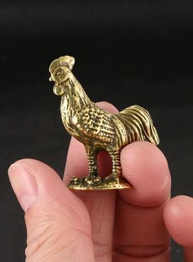 Brass Rooster Metal Figurine Copper Ornaments Twelve Zodiac
