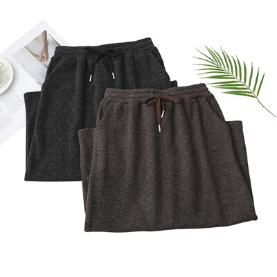 XXXXL Fashion Plus Size Women's Skirts Casual Fleece And Thi