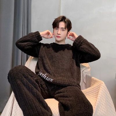 Hot Sale Of The Season New Men's Sleepwear Coral Fleece Thic