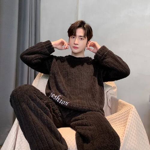 Hot Sale Of The Season New Men's Sleepwear Coral Fleece Thic