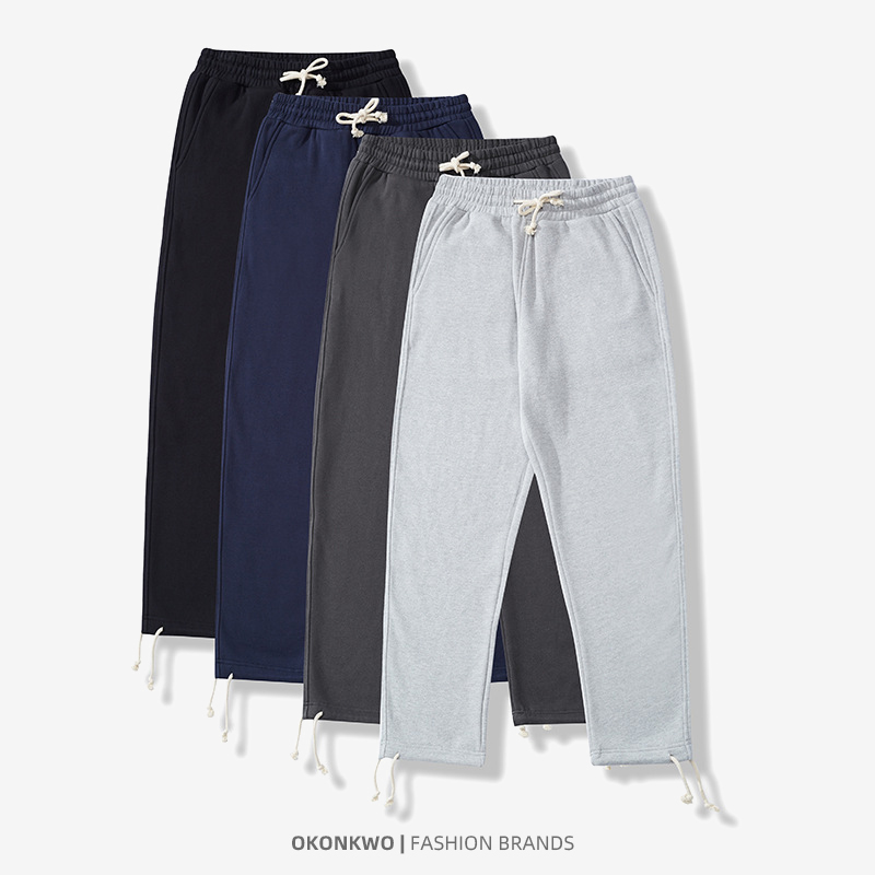 OKONKWO重磅运动直筒卫裤