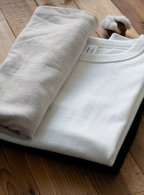 新品重磅全棉无侧缝筒织 315G厚实复古T恤宽松男女短袖四季打底衫