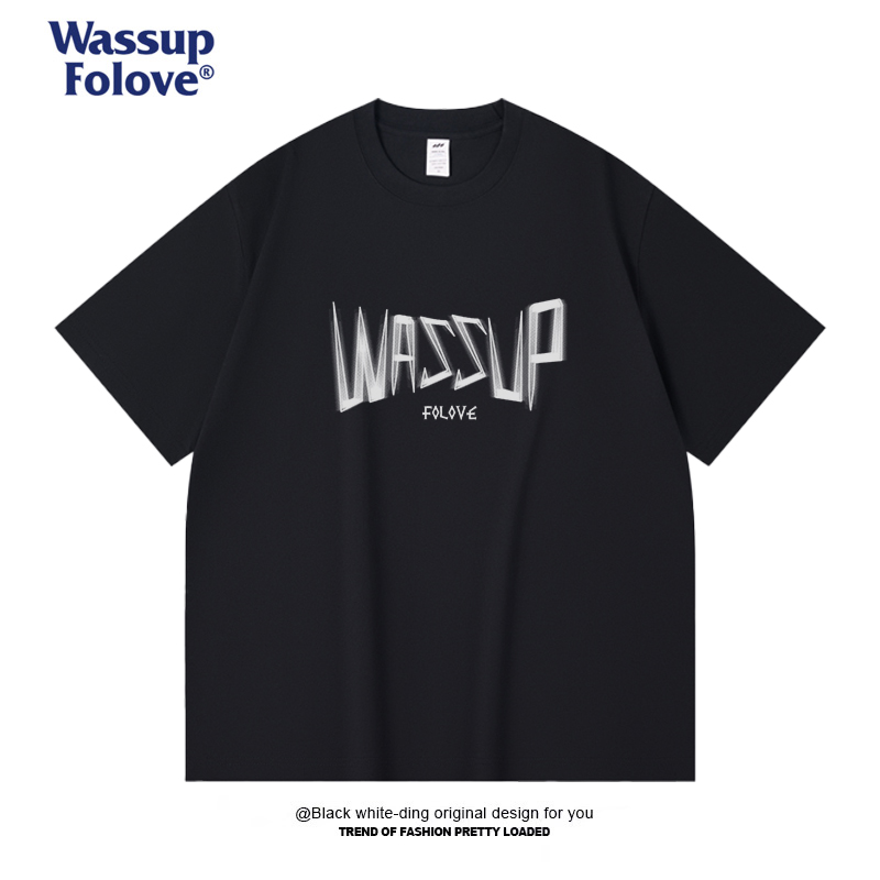 WASSUPfolove潮牌短袖男女夏季