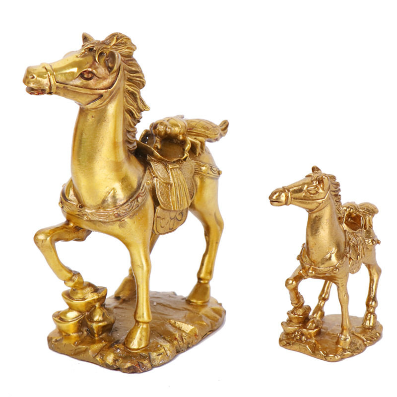 杨铜记厂家直销铜器纯铜马上赢摆件黄铜马上蝇居家装饰工艺品摆设