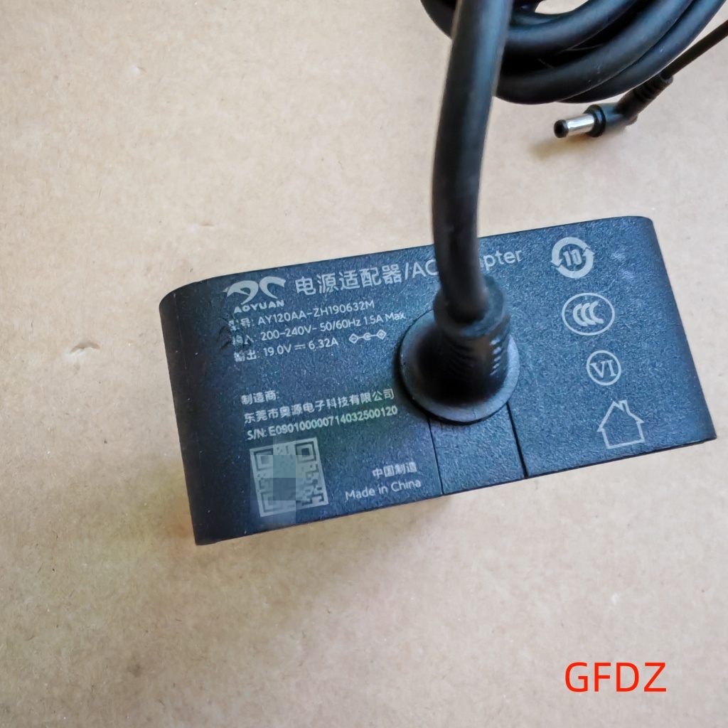 原装奥源19V6.32A投影仪电源适配器19V6.32A 充电器 AY120AA-ZH190632M 电源线 120W