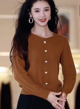 开顺羊毛衫K22WF2661女正品2024秋冬新款针织时尚领纯色毛衣青年