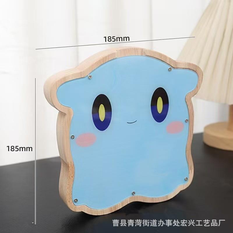 Wood card canisters of childrens coins and boxes of small a