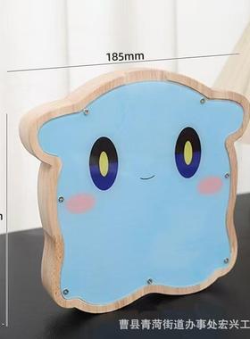 Wood card canisters of childrens coins and boxes of small a