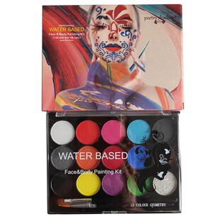 A 15-coloured water soluble body paint model paints a Hallow