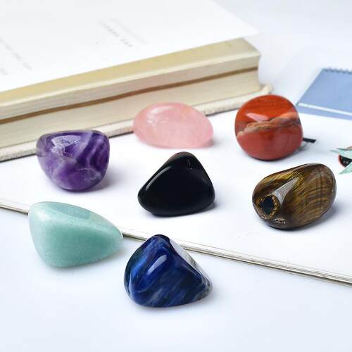 The natural seven-coloured crystalstone quartz-pumped rock-p