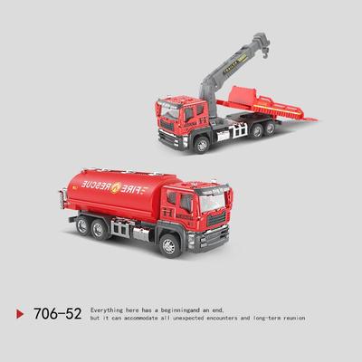 The boy in the childrens slag lorry model truck, the baby m