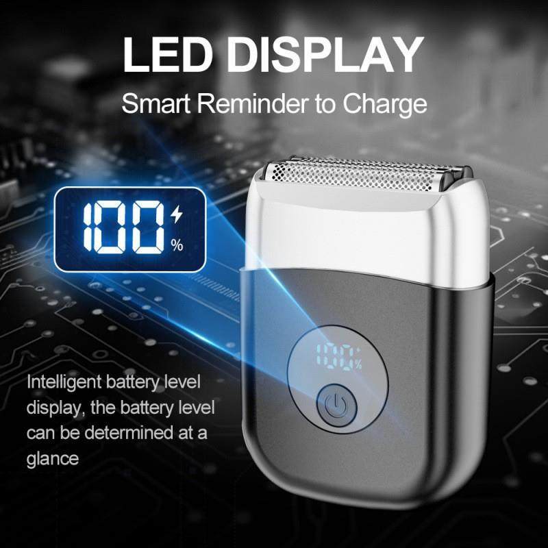 Three blades with a double razor, dry and wet, with a portab