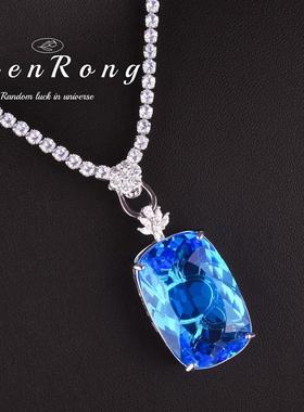 A 20-carat seal of the bluetopa stone hangs in Fantasia Papa