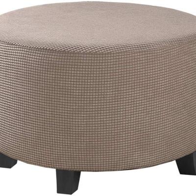 Hes got a full-packed round stool set, and hes got a sofa