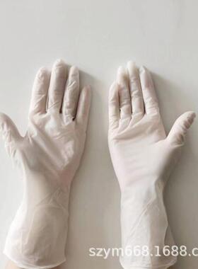 12 inches of one-time glove food grade synthetic thong glove