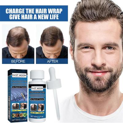 A mans hair-care fluid, a mans hair-bought moustache, a ma