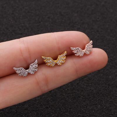 Creature angel wings, little ear nails, stainless steel earr