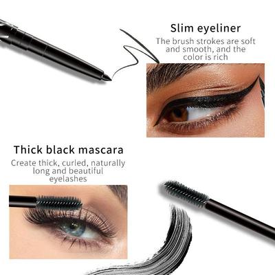 Elevated mascara + eyebrush box with waterproof eyebrow case