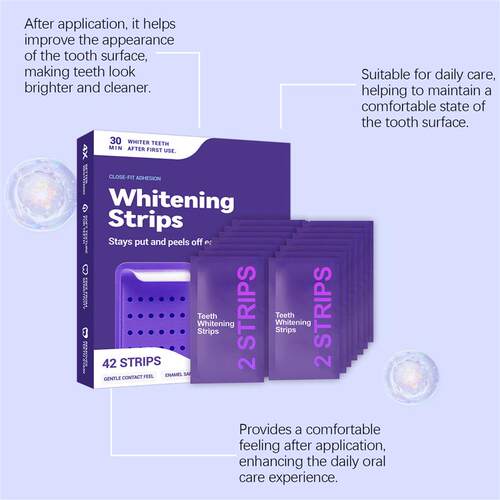 Purple stickers, warm and clean teeth to protect the brightn